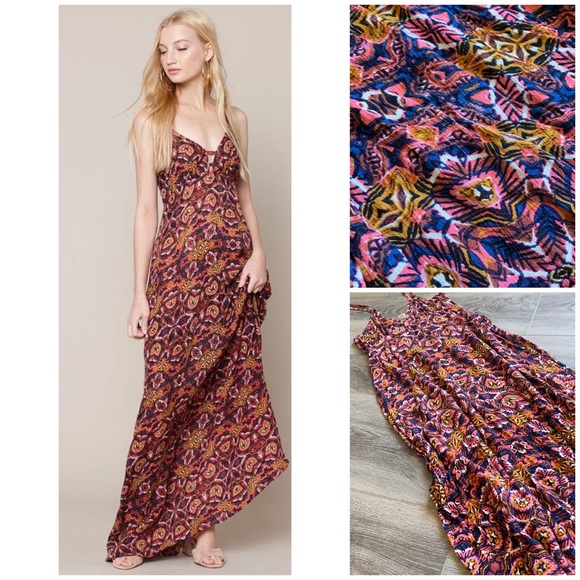 Billabong Dresses & Skirts - Billabong Sky On Fire Maxi Dress